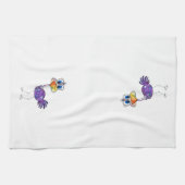 Linge De Cuisine Whimsical Happy Violet Ostrich (Horizontal)