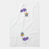 Linge De Cuisine Whimsical Happy Violet Ostrich (Vertical)