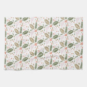 Linge De Cuisine Whimsical Holly Berry Coloré Noël vacances (Horizontal)