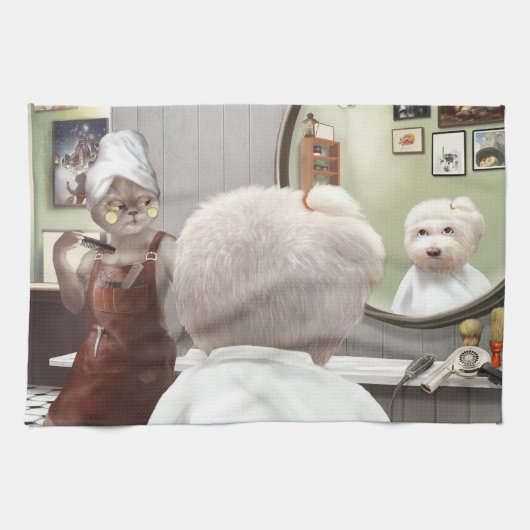 Linge De Cuisine Whimsical Pet Barber Shop (Horizontal)