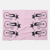 Linge De Cuisine Whimsical Skinny Chat noir rose (Horizontal)