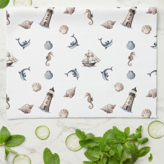 Linge De Cuisine Whispers Océaniques ! (Plié)