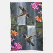 Linge De Cuisine "Whispers of Nature : Hummingbird, Cascade (Vertical)