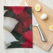 Linge De Cuisine White and Red Poinsettias (Quart Plié)