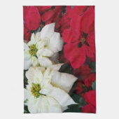 Linge De Cuisine White and Red Poinsettias (Vertical)