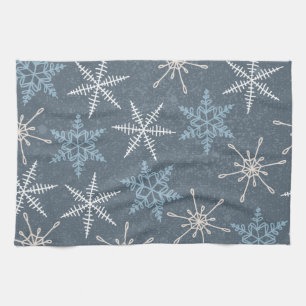 Linge De Cuisine White Blue Stars