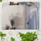 Linge De Cuisine White Horse Galloping (Plié)