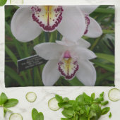 Linge De Cuisine White Orchids Beautiful Tropical Flowers (Plié)