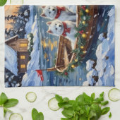 Linge De Cuisine White Samoyed Christmas Boat Holiday (Plié)