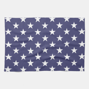 Linge De Cuisine White Stars