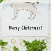 Linge De Cuisine White Swiss Shepherd White GSD Chien Forêt d'hiver (Plié)