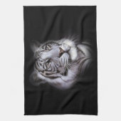 Linge De Cuisine White Tiger Face (Vertical)