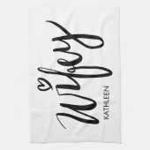 Linge De Cuisine Wifey kitchen towel gift with personalized name (Vertical)