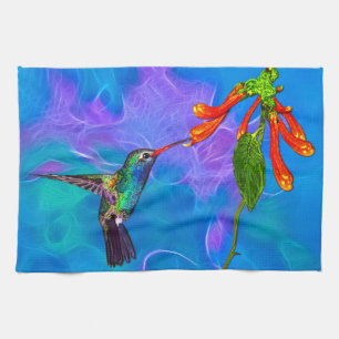 Linge De Cuisine Wild Hummingbird Oiseaux-amoureux de la série Art