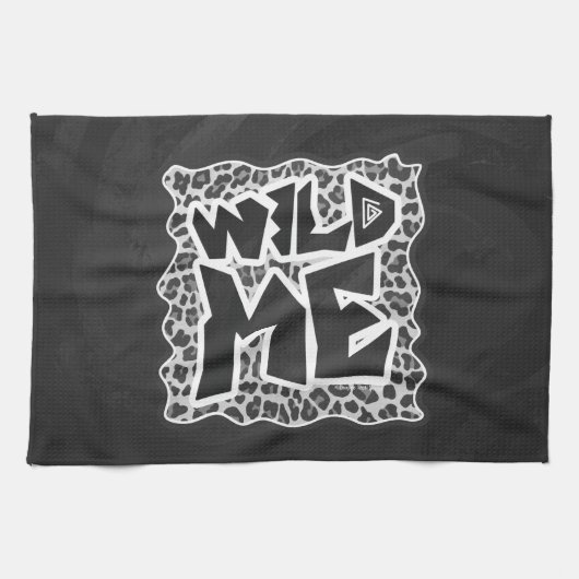 Linge De Cuisine Wild Me Leopard blanc et noir (Horizontal)