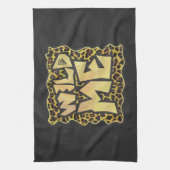 Linge De Cuisine Wild Me Leopard Brown et jaune (Vertical)