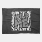 Linge De Cuisine Wild Me Tiger noir et blanc (Horizontal)