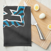 Linge De Cuisine Wild Me Zebra Noir et Bleu (Quart Plié)