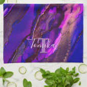 Linge De Cuisine Wild Purple and Fuscia Alcohol Ink (Plié)