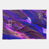Linge De Cuisine Wild Purple and Fuscia Alcohol Ink (Horizontal)