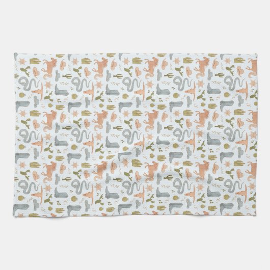 Linge De Cuisine Wild West Cowboy Blue (Horizontal)