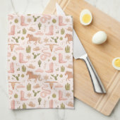 Linge De Cuisine Wild West Cowboy rose (Quart Plié)