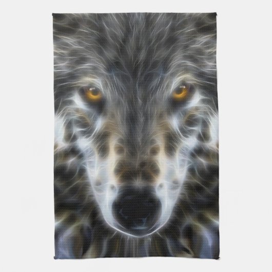 Linge De Cuisine Wild Wolf Portrait inspirant (Vertical)