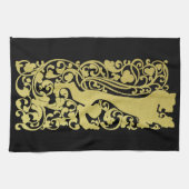 Linge De Cuisine Will Bradley Heraldic Lion (Horizontal)