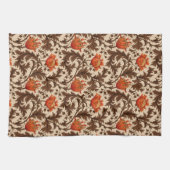 Linge De Cuisine William Morris Anemone, Beige, Brown & Rust Orange (Horizontal)