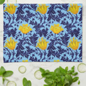 Linge De Cuisine William Morris Anemone, Navy, Sky Blue et Yellow (Plié)