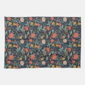 Linge De Cuisine William Morris Blue Teal Arts & Crafts Floral (Horizontal)