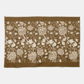 Linge De Cuisine William Morris Carnation Imprimer, Chocolat Brown (Horizontal)