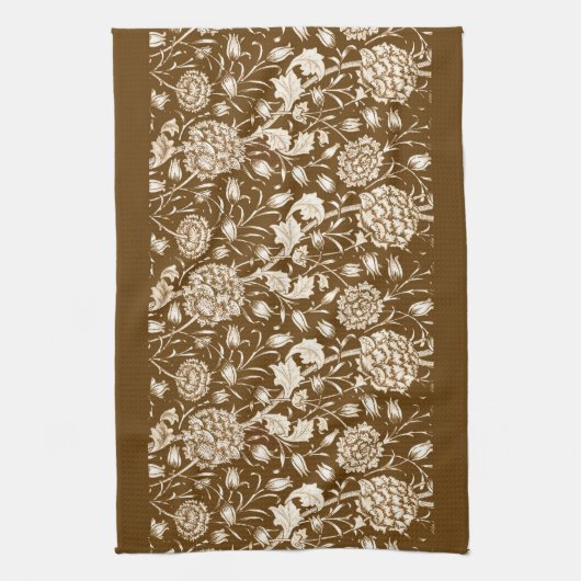 Linge De Cuisine William Morris Carnation Imprimer, Chocolat Brown (Vertical)