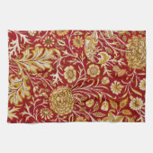 Linge De Cuisine William Morris Cherwell Motif Floral Rouge (Horizontal)