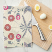 Linge De Cuisine William Morris Daisy Motif floral Orange rouge (Quart Plié)