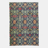 Linge De Cuisine William Morris Fleurs Feuillage Vert Jaune Rouge R (Vertical)