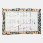 Linge De Cuisine William Morris Floral 2026 Calendrier | (Horizontal)