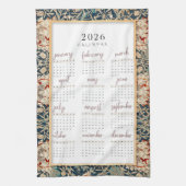 Linge De Cuisine William Morris Floral 2026 Calendrier | (Vertical)