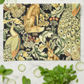 Linge De Cuisine William Morris Forêt Tapisserie Fox Hare Peacock (Plié)