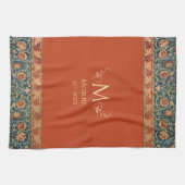 Linge De Cuisine William Morris Holland Park Orange Nom personnalis (Horizontal)