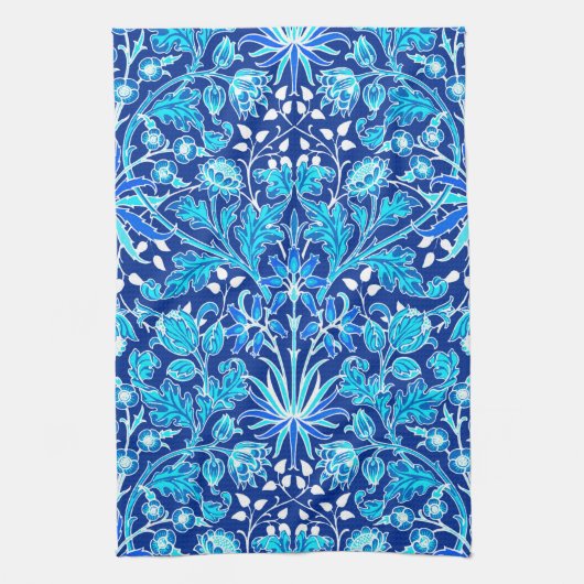 Linge De Cuisine William Morris Hyacinth Imprimer, Navy et Cobalt B (Vertical)