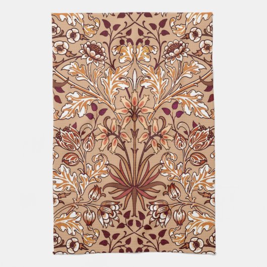 Linge De Cuisine William Morris Hyacinth Print, Brown et Beige (Vertical)