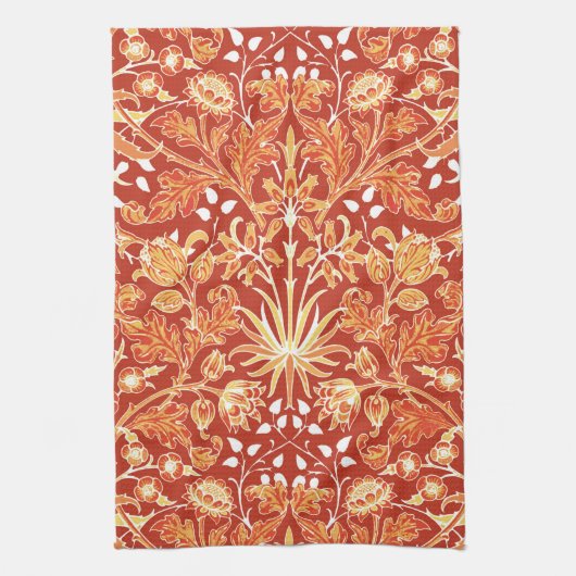 Linge De Cuisine William Morris Hyacinth Print, Mandarin Orange (Vertical)