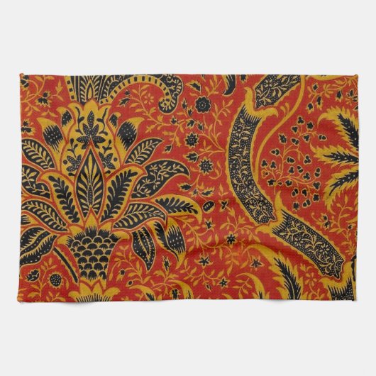 Linge De Cuisine William Morris Inde Floral rouge (Horizontal)