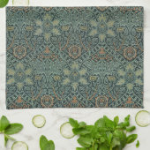 Linge De Cuisine William Morris Ispahan Vert sarcelle Floral Art (Plié)