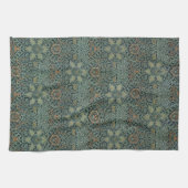 Linge De Cuisine William Morris Ispahan Vert sarcelle Floral Art (Horizontal)