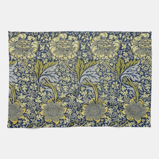 Linge De Cuisine William Morris Kennet Fond d'écran Floral Bleu (Horizontal)