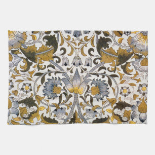 Linge De Cuisine William Morris Lodden Motif Floral : Bleu Or