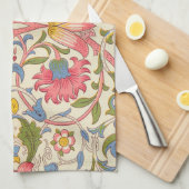 Linge De Cuisine William Morris Lodden Motif Floral Pastel (Quart Plié)