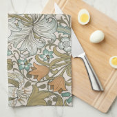 Linge De Cuisine William Morris Lys Bleu Doré Classique (Quart Plié)